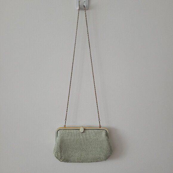 Vintage White Aluminum Mesh Purse - Picture 1 of 8